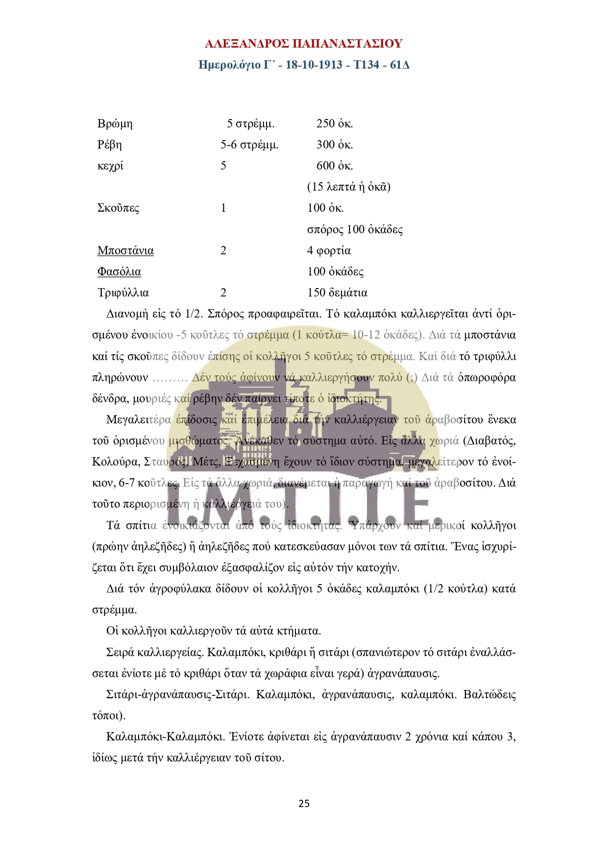 Ημερολόγιο Γ΄18-10-1913 - Τ134 - 61Δ-25